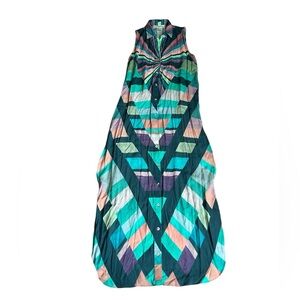 MARA HOFFMAN maxi dress with side slits and button front